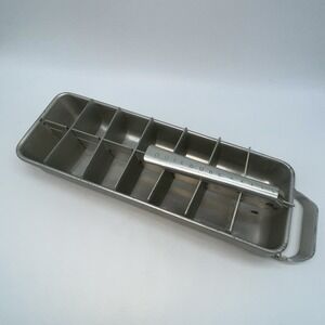 Frigidaire Quickube Ice Cube Tray Aluminum Metal‎ Quick Release Vintage GOOD